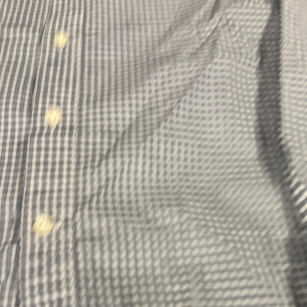 Banana Republic Slimfit Gray Blue and White Checkered Shirt - Size S